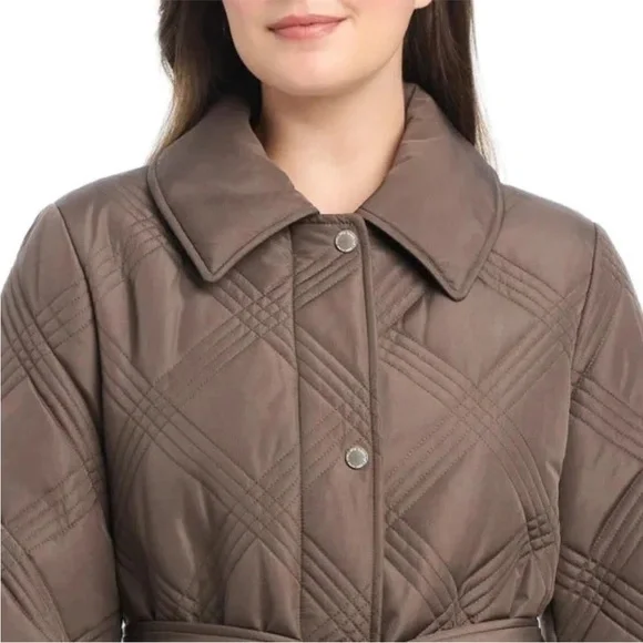 Jones New York Quilted Belted Coat - Picture 3 of 6